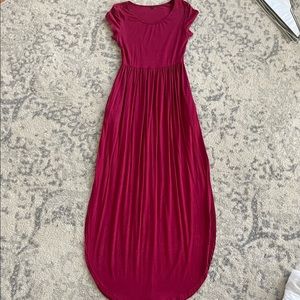 Women’s solid split hem T-shirt dress